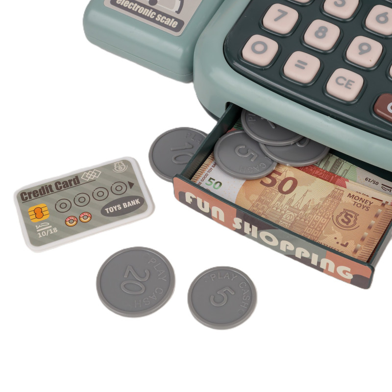 EXTRALINK TOYS KASA SKLEPOWA DLA DZIECI DUŻY ZESTAW 24EL. - Imagem 4