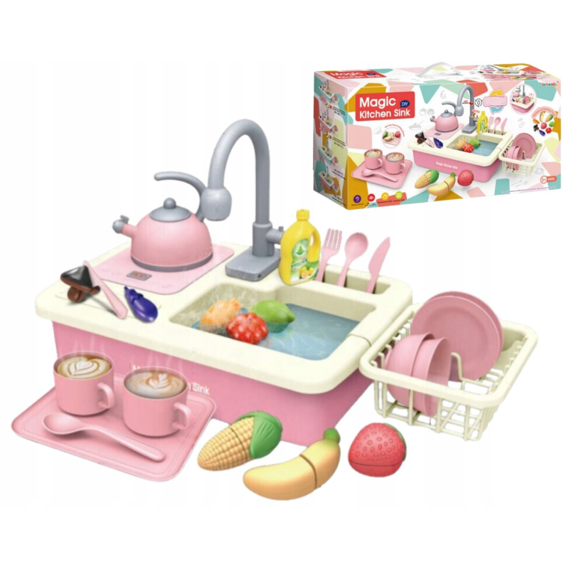 EXTRALINK TOYS ZLEWOZMYWAK Z KUCHENKĄ Z OBIEGIEM WODY ZABAWKA - Imagem 2