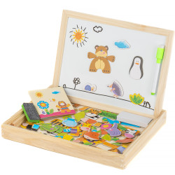EXTRALINK TOYS TABLICA KREDOWO-MAGNETYCZNA EDUKACYJNA DWUSTRONNA - Imagem 3
