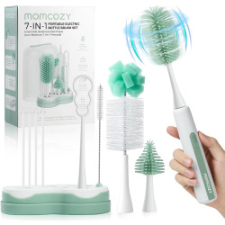 MOMCOZY LS003 7 IN 1 BABY BOTTLE BRUSH SET GREEN