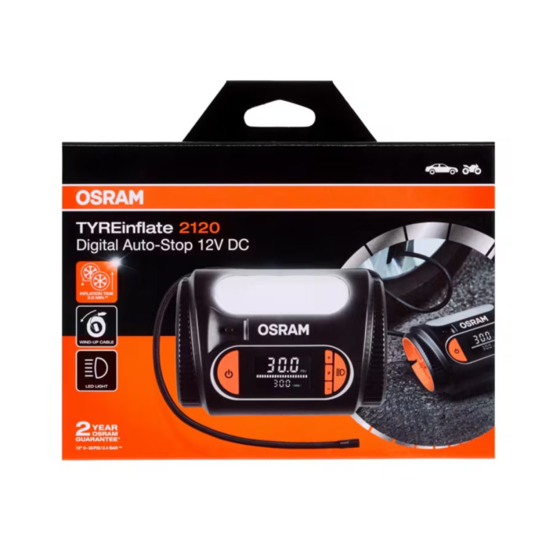 OSRAM TYREINFLATE 2120 KOMPRESOR 12 V - Obrázek 6