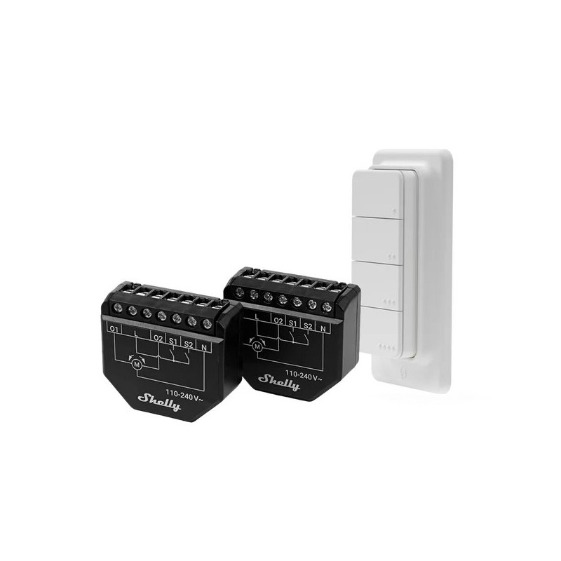 SHELLY SHUTTER X2 + BLU RC BUTTON 4 PACK - Изображение 2