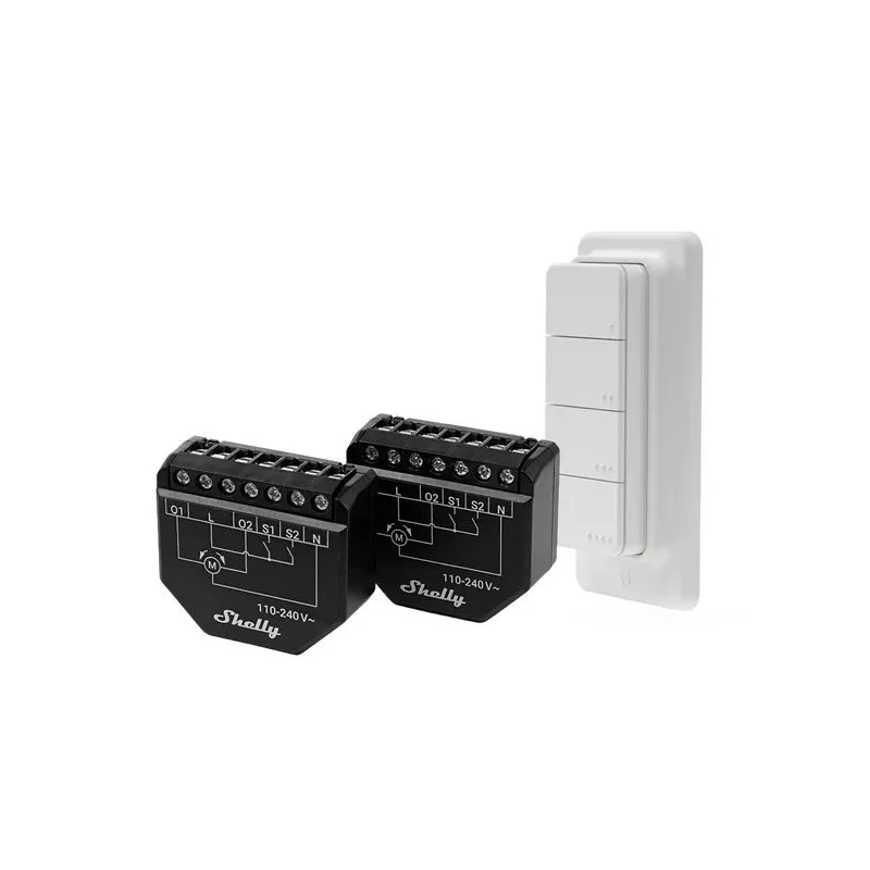 SHELLY SHUTTER X2 + BLU RC BUTTON 4 PACK - Immagine 2