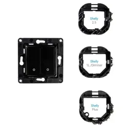 SHELLY WALL SWITCH 2 - BLACK - Görsel 2