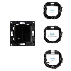 Shelly Wall Switch 2 Czarny | Przełącznik ścienny | z 2 przyciskami - Zdjęcie 2