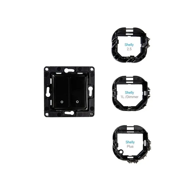 SHELLY WALL SWITCH 2 - BLACK - Görsel 2