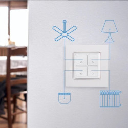 SHELLY WALL SWITCH 4 - WHITE - Imagem 2