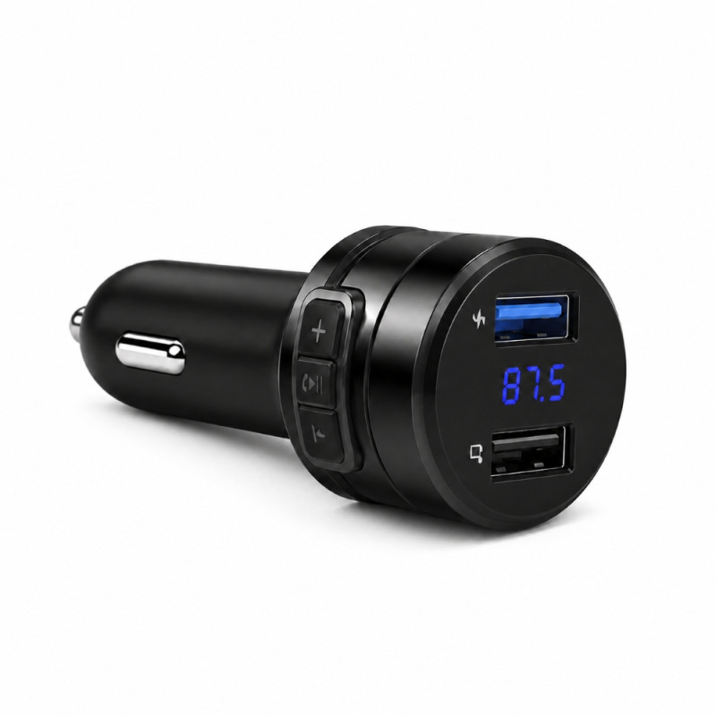 Extralink Smart Life | Transmiter FM do samochodu z funkcją ładowania | 2x USB-A - Zdjęcie 3