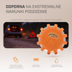 EXTRALINK SMARTLIFE SYGNALIZATOR DROGOWY LED FLARA DROGOWA USB-C - Изображение 3