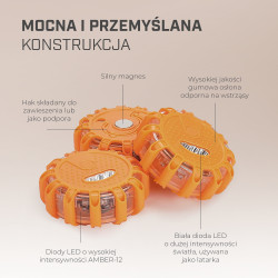 EXTRALINK SMARTLIFE SYGNALIZATOR DROGOWY LED FLARA DROGOWA USB-C - Изображение 4