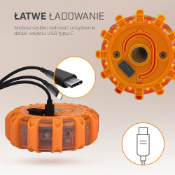 EXTRALINK SMARTLIFE SYGNALIZATOR DROGOWY LED FLARA DROGOWA USB-C - Изображение 5