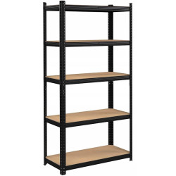 REGAŁ MAGAZYNOWY METALOWY CZARNY 205X120X45CM