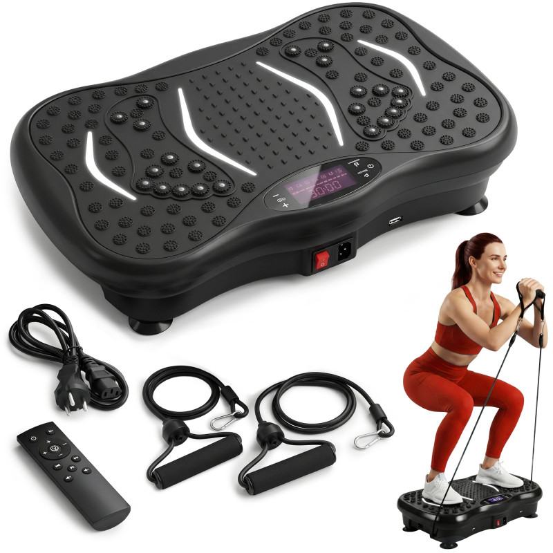 PLATFORMA WIBRACYJNA DO ĆWICZEŃ FITNESS STAYFIT SPINMOVE PLUS CZARNY - Bild 3