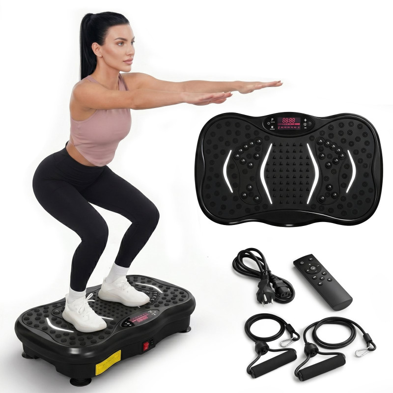 PLATFORMA WIBRACYJNA DO ĆWICZEŃ FITNESS STAYFIT SPINMOVE PLUS CZARNY - Bild 4