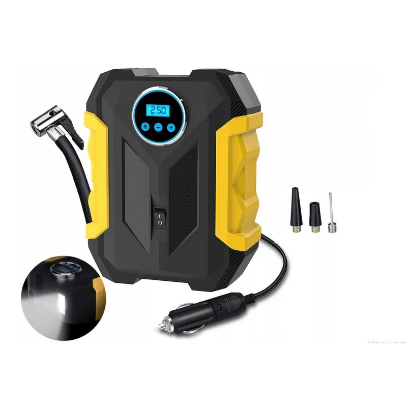 EXTRALINK KOMPRESOR SAMOCHODOWY 100W 150PSI LCD LATARKA AKCESORIA