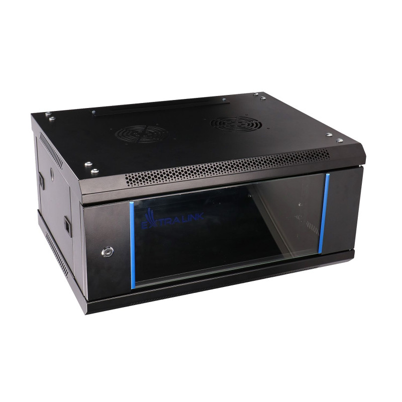 Extralink 4U 600x450 Czarna | Szafa rack | montowana na ścianie - Zdjęcie 10