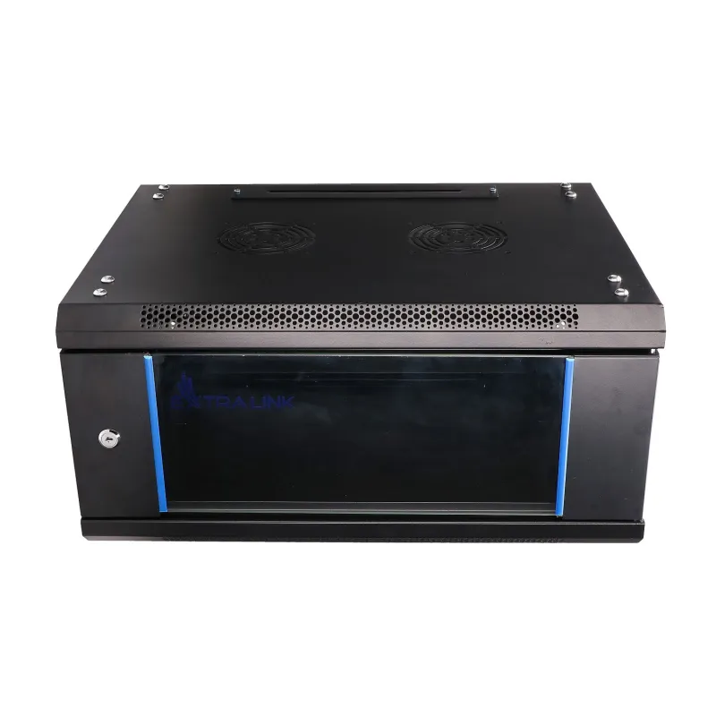 Extralink 4U 600x450 Czarna Szafa rack montowana na ścianie