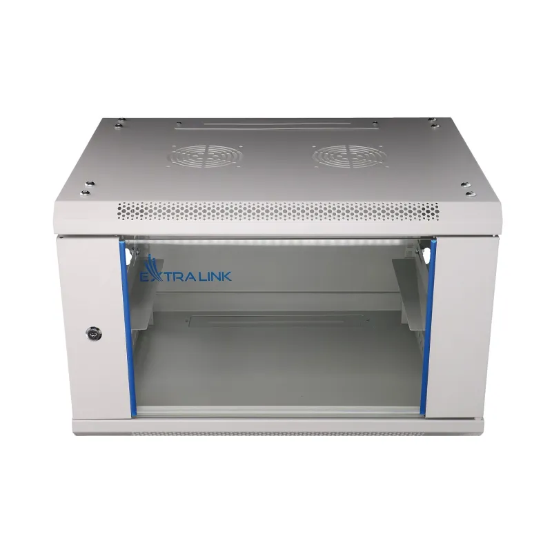 Extralink 6U 600x450 Szara Szafa rack montowana na ścianie