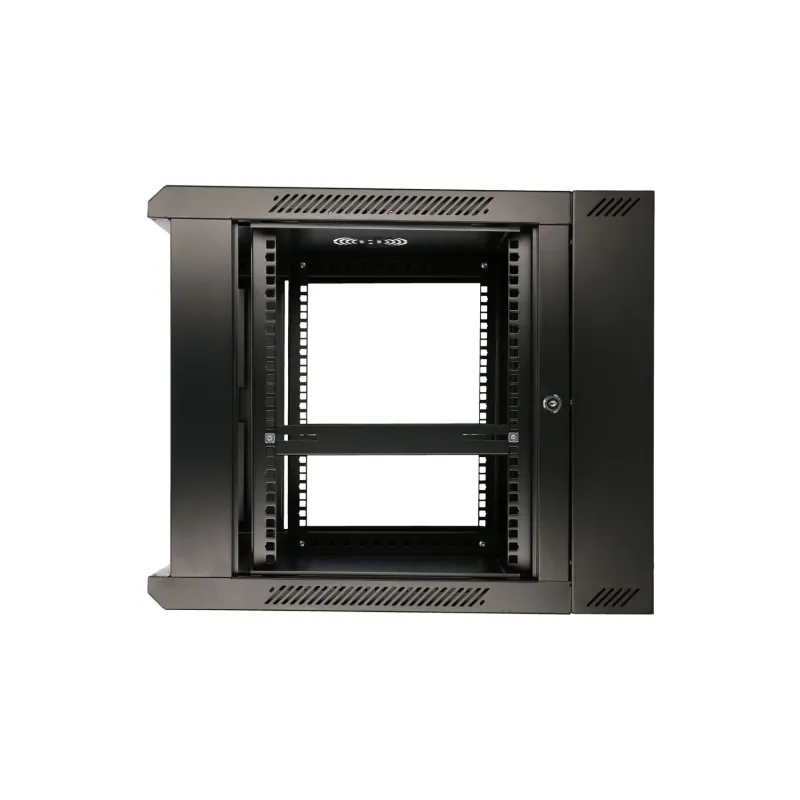 Extralink 6U 600x600 AZH Czarna Szafa rack montowana na ścianie, dwusekcyjna