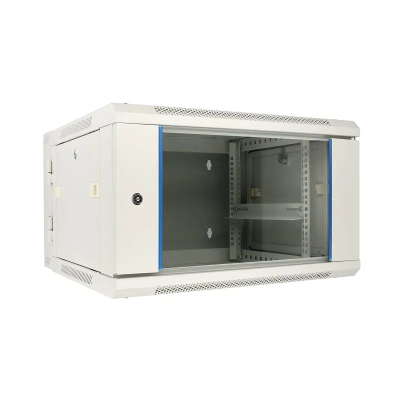 Extralink 6U 600x600 AZH Szara Szafa rack montowana na ścianie, dwusekcyjna