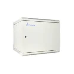 Extralink 9U 600x450 ASP Szara Szafa rack montowana na ścianie, drzwi blaszane pełne