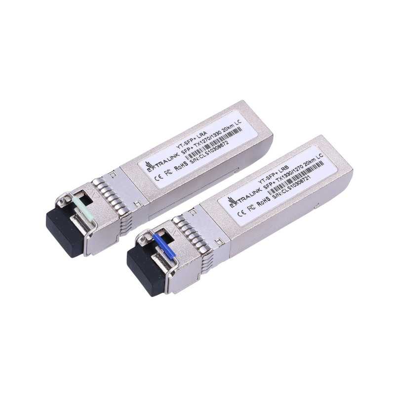 Extralink SFP+ 10G | SFP+ WDM Módulo | 10Gbps 1270/1330nm, single mode, 20km, LC, DOM, pair - Imagen 2