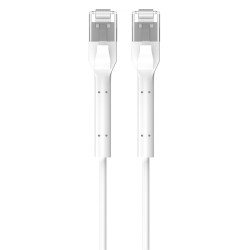 EXTRALINK LAN PATCHCORD CAT.6A U/FTP 10M 1GBIT BENDABLE BOOTED FOILED TWISTED PAIR BARE COPPER WHITE - Immagine 3