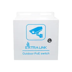 Extralink Atlas Zewnętrzny switch PoE 8x RJ45 1000Mb/s PoE, 2x SFP, 120W, aktywne chłodzenie