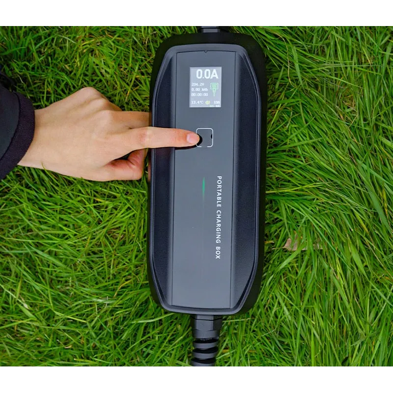 Extralink BS-PCD030 16A 3.6kW Schuko Przenośna ładowarka do samochodu elektrycznego 1 faza, 5,5m, wyświetlacz LCD, IP67