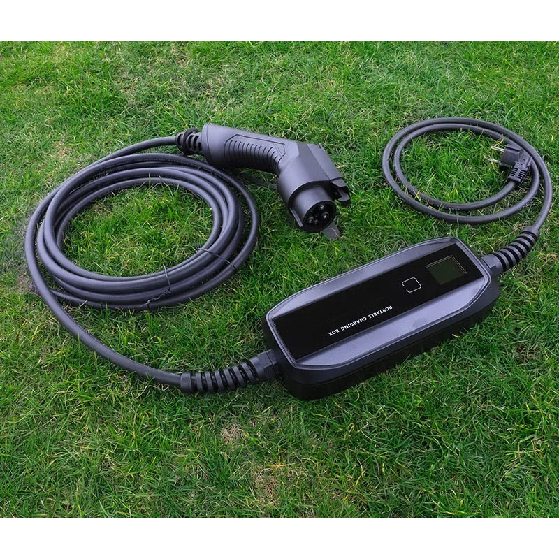Extralink BS-PCD030 16A 3.6kW Schuko Przenośna ładowarka do samochodu elektrycznego 1 faza, 5,5m, wyświetlacz LCD, IP67