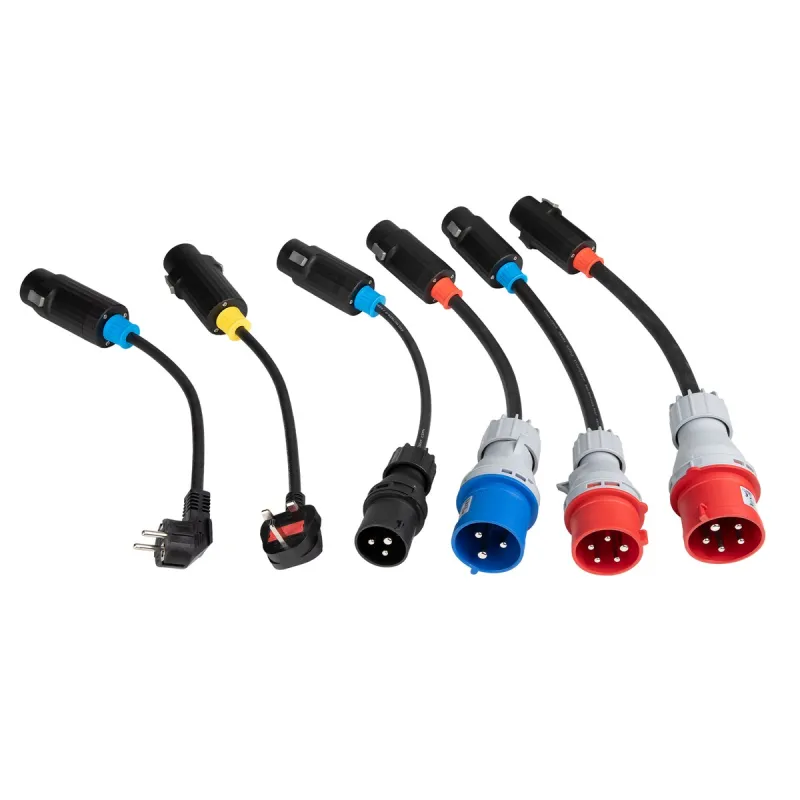 Extralink BS-PCD050 32A 16kW 3F Schuko Przenośna ładowarka 3-fazowa do samochodu elektrycznego 5m, ekran dotykowy, 6 adapterów