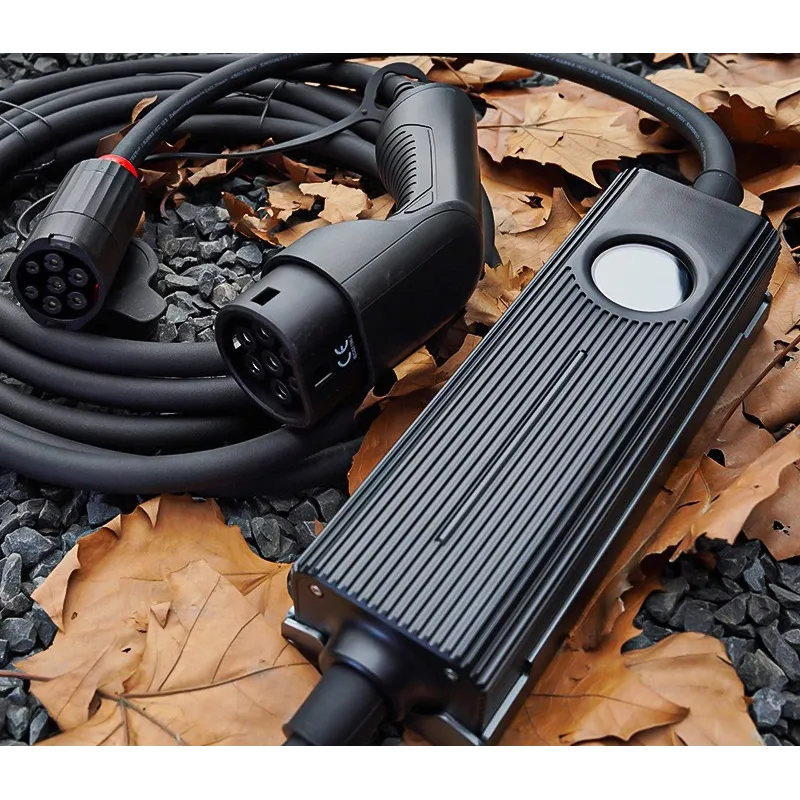 Extralink BS-PCD050 32A 16kW 3F Schuko Przenośna ładowarka 3-fazowa do samochodu elektrycznego 5m, ekran dotykowy, 6 adapterów