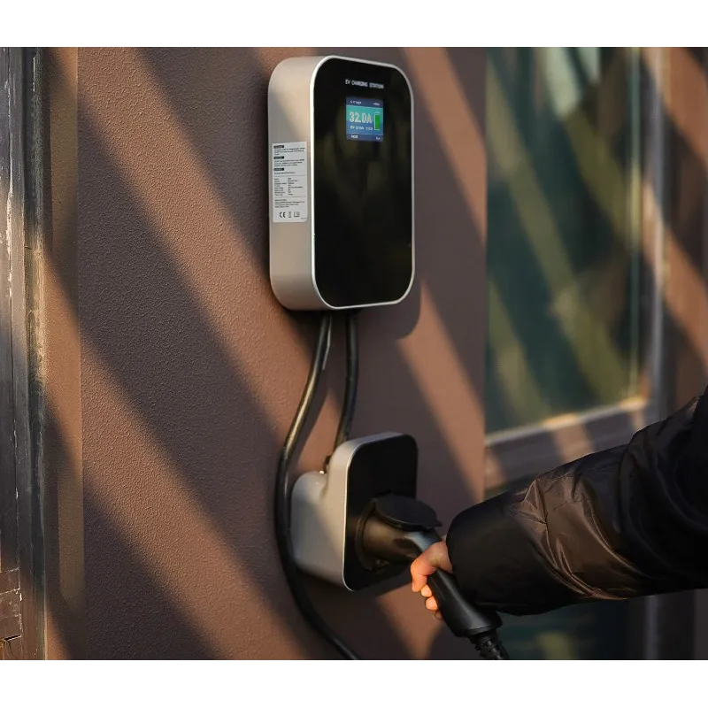 Extralink BS20-BA-22kW-APP Typ A 32A 22kW Ładowarka do samochodu elektrycznego 3 fazy, ekran LCD, aplikacja, 6,1m