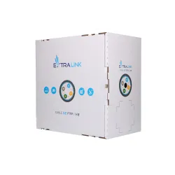 Extralink CAT5E FTP (F/UTP) V2 Zewnętrzny Kabel sieciowy skrętka 305M