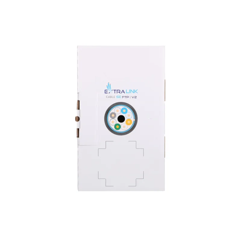 Extralink CAT5E FTP (F/UTP) V2 Zewnętrzny Kabel sieciowy skrętka 305M