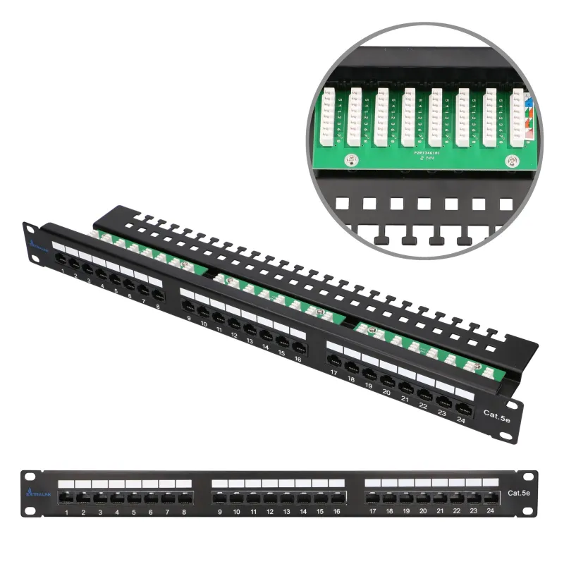 Extralink CAT5E UTP Patch Panel, 24 Port