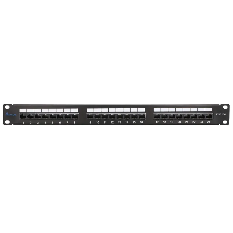 Extralink CAT5E UTP Patchpanel 24 Anschlüsse