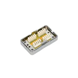 Extralink CAT6 STP Puszka połączeniowa beczka, złączka, srebrna