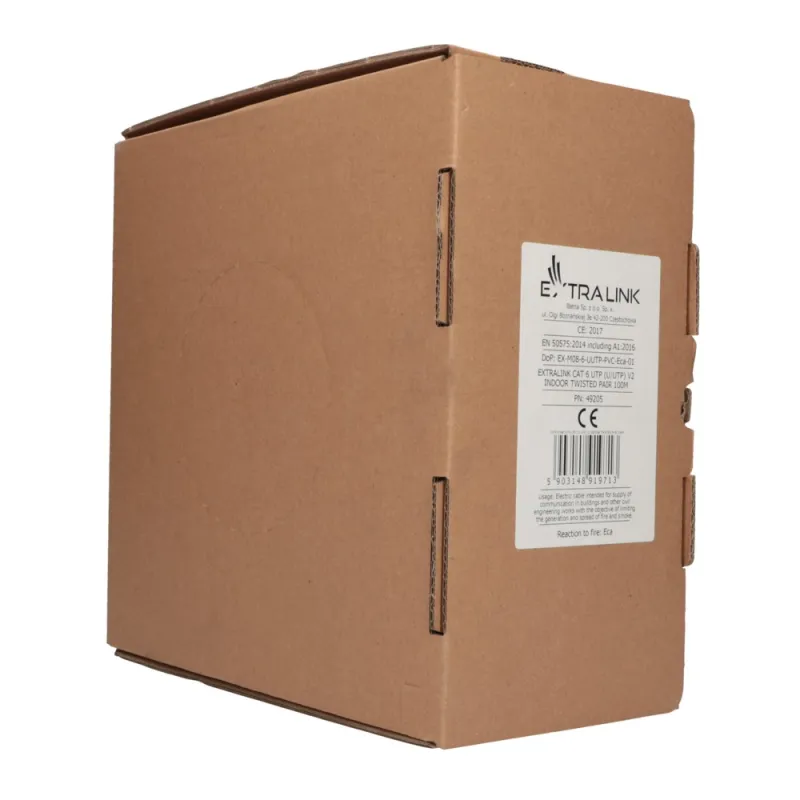 Extralink CAT6 UTP (U/UTP) V2 interno Cabo de rede de par trançado 100 milhoes