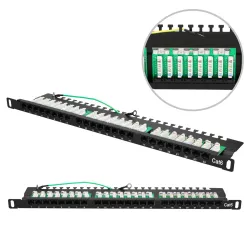 Extralink CAT6 UTP 0,5U Patchpanel 24 Anschluss