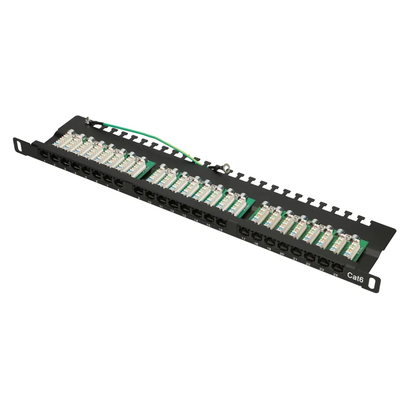Extralink CAT6 UTP 0,5U Patchpanel 24 portas