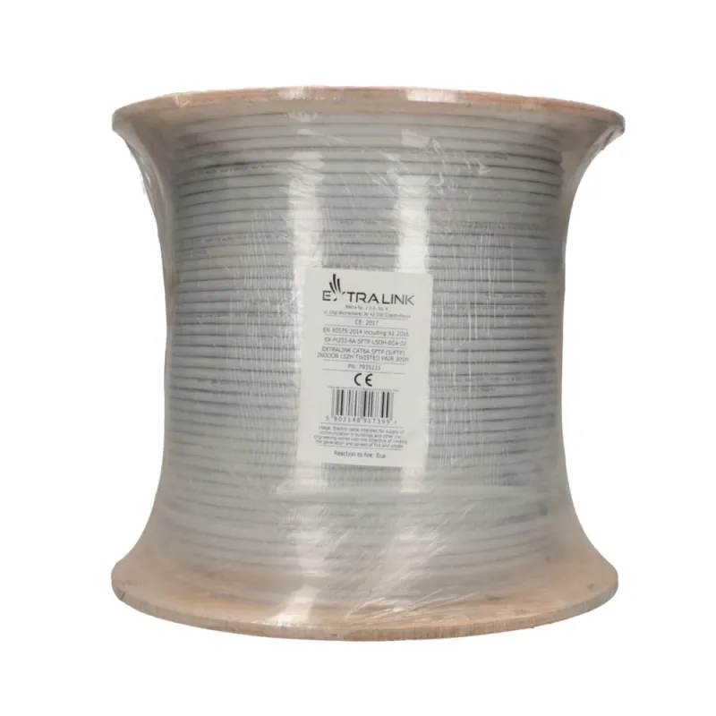 Extralink CAT6A SFTP (S/FTP) LSZH Interior Par trenzado 305M