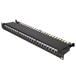 Extralink CAT6A STP Patch Panel, 24 Port