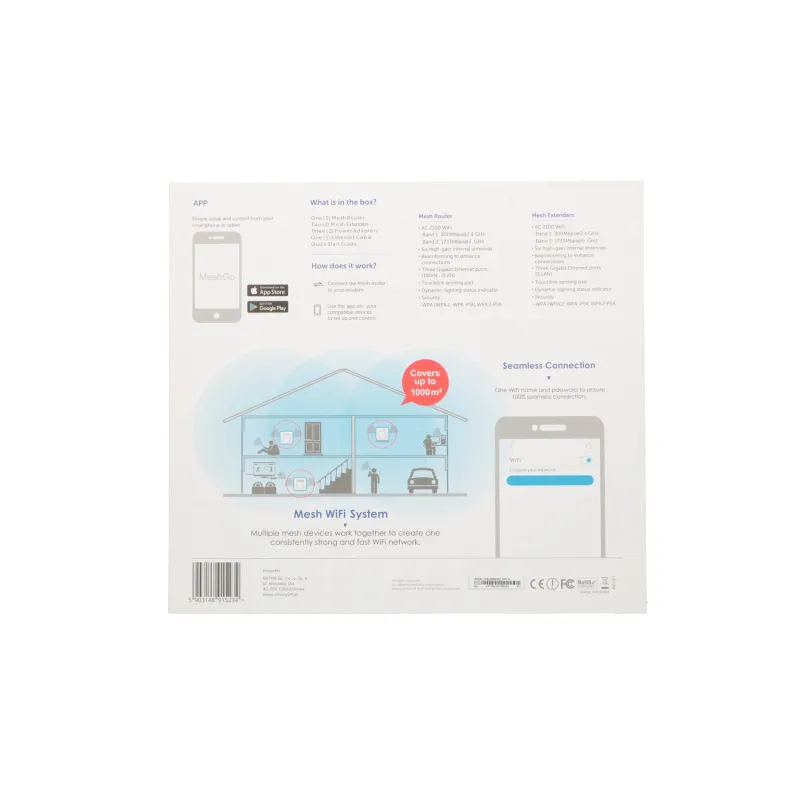 Extralink Dynamite System Mesh 3w1 AC2100, MU-MIMO, Domowy System Mesh WiFi