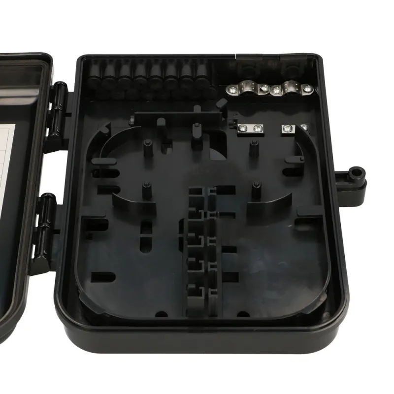 Extralink Eliza V2 Caja de fibra óptica 16 soldaduras, negro, mid-span