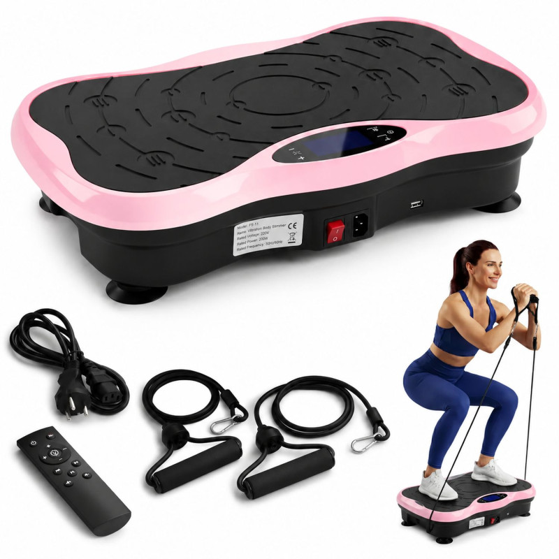 Extralink Moonwalk SpinMove Różowy | Platforma Wibracyjna do Ćwiczeń Fitness | 200W - Zdjęcie 9