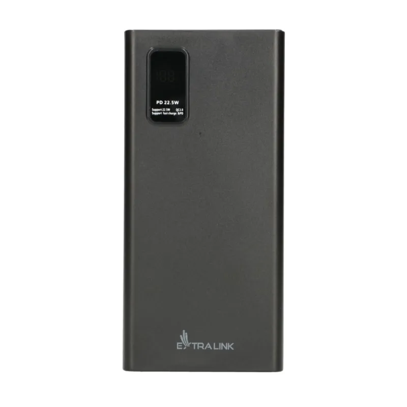Extralink EPB-067B 10000mAh Schwarz Powerbank Power bank, Fast Charging, USB-C