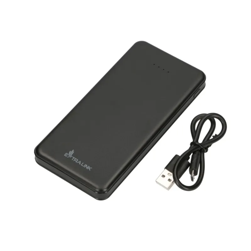 Extralink EPB-078B 10000mAh Czarny Powerbank Power bank, USB-C