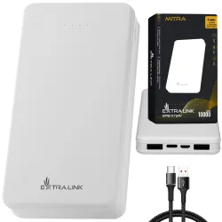 Extralink EPB-078W 10000mAh Bílý Powerbank Power bank, USB-C