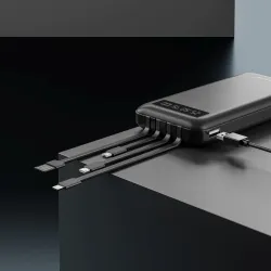 Extralink EPB-083 Powerbank 10000mAh Siyah, Taşınabilir Şarj Aleti, USB-C